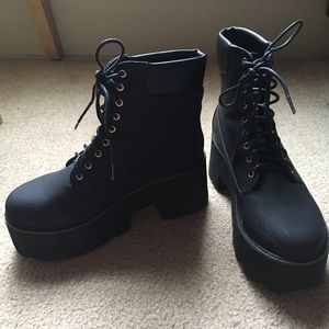 SOLD. 2in Black Platform Boots